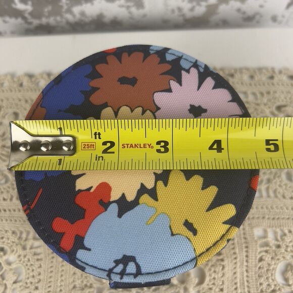 Kate Spade Traveling Organizer in Swing Flora Jewelry Box Blue Red Yellow Canvas - Picture 8 of 9